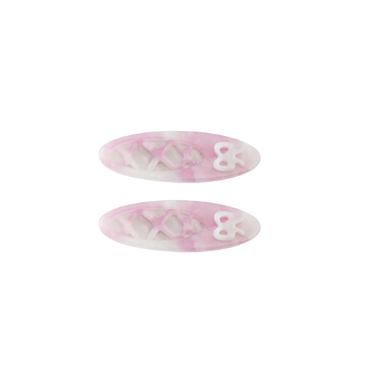 The Ballet Slippers Clips in Pink Angel (Set of 2)