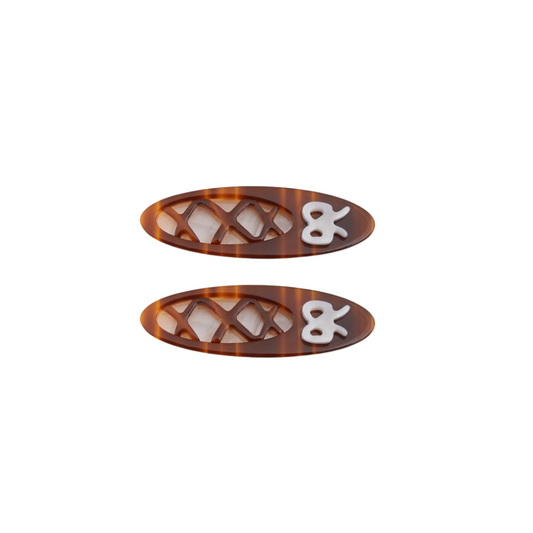 The Ballet Slippers Clips in Oak (Set of 2)