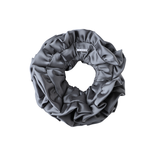 Small Pirouette Scrunchie in Grey