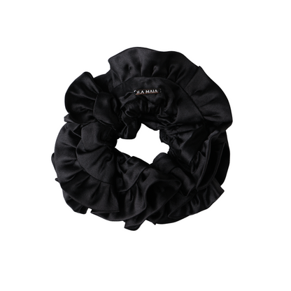 Small Pirouette Scrunchie in Black