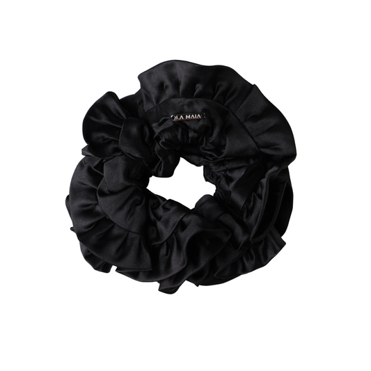 Small Pirouette Scrunchie in Black