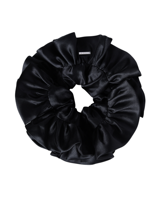 Large Pirouette Scrunchie in Noir