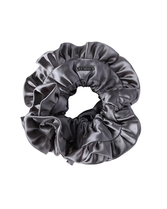 Small Pirouette Scrunchie in Silver Moon