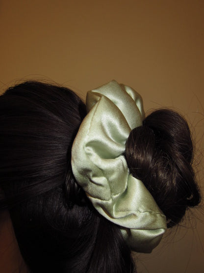 Matcha Silk Pillow Scrunchie