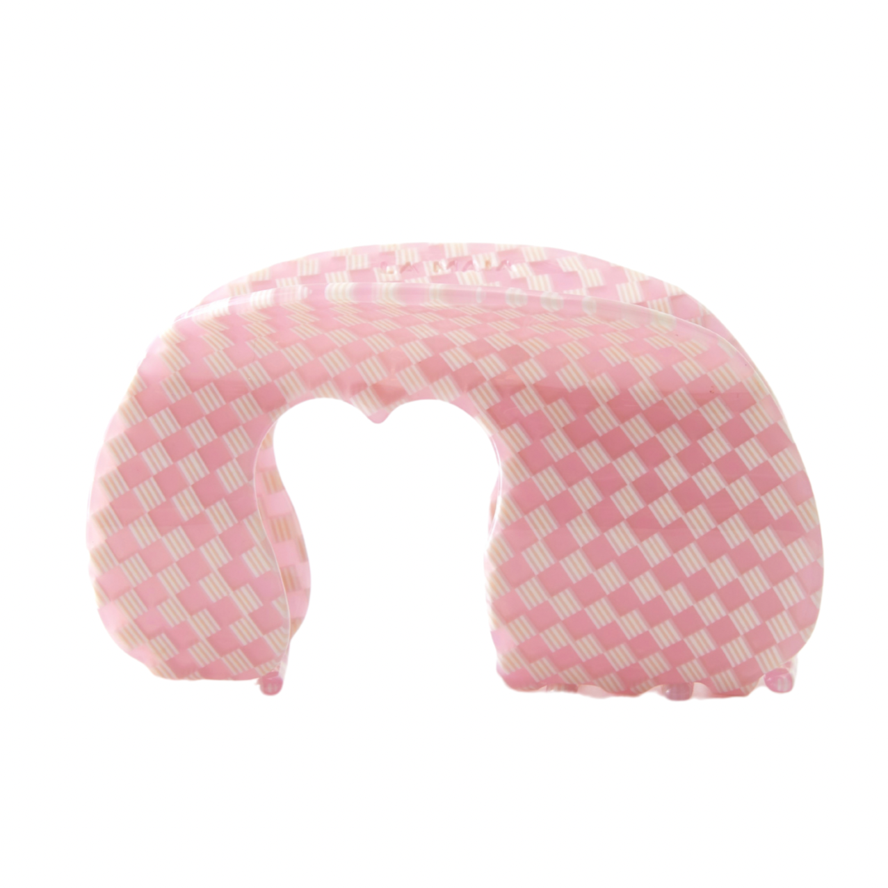 Pink Checkers Hair Clip