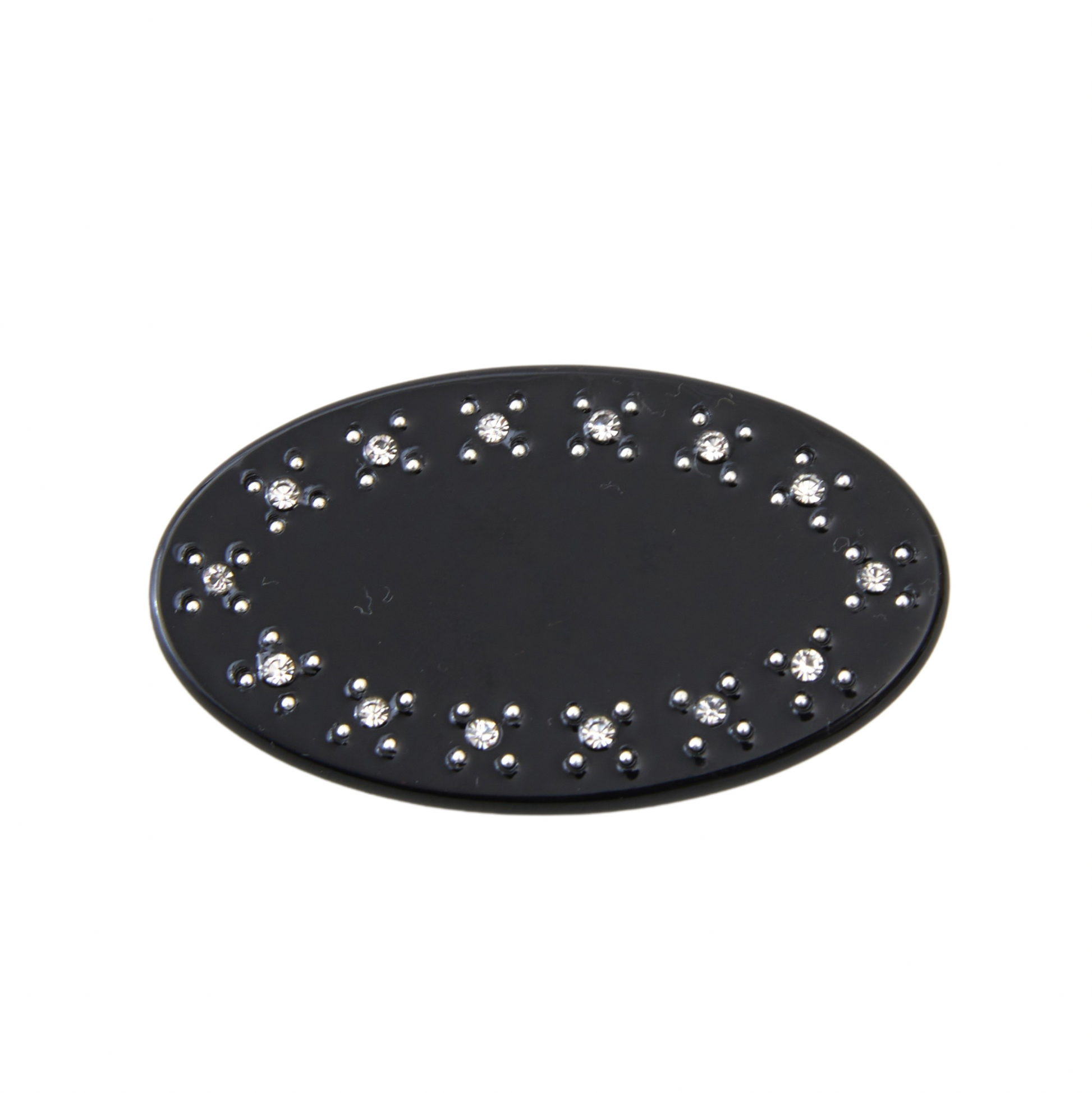 Oval Hair Clip Onyx
