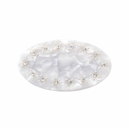 Oval Moonstone Hair Clip