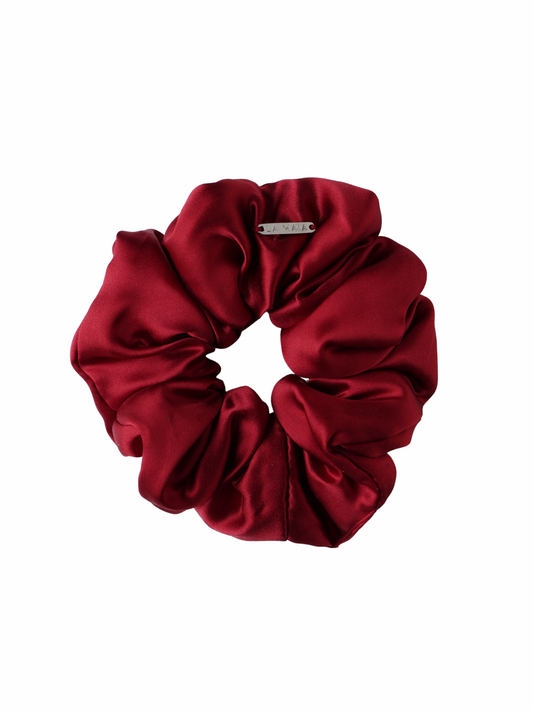 Red Silk Pillow Scrunchie