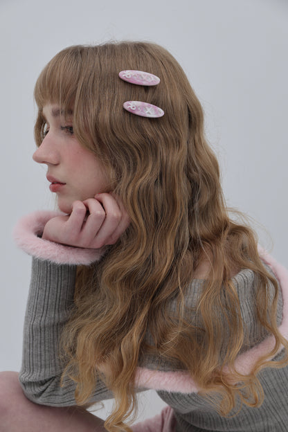 The Ballet Slippers Clips in Pink Angel (Set of 2)