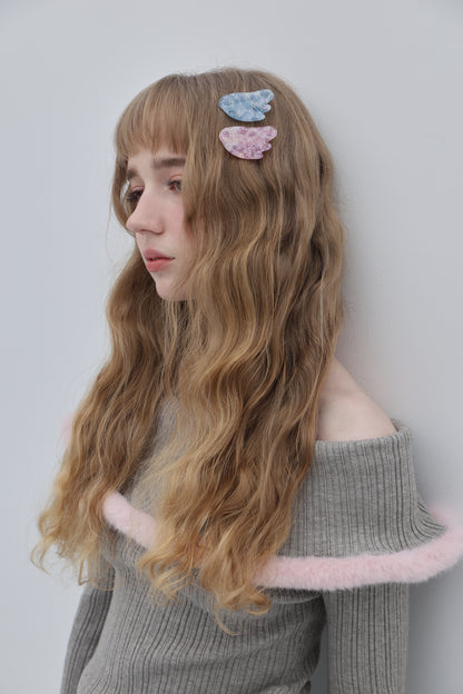 The Winged Clips in Pink Angel