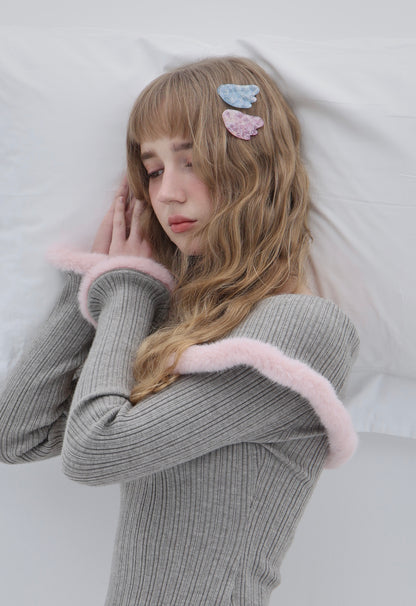 The Winged Clips in Pink Angel