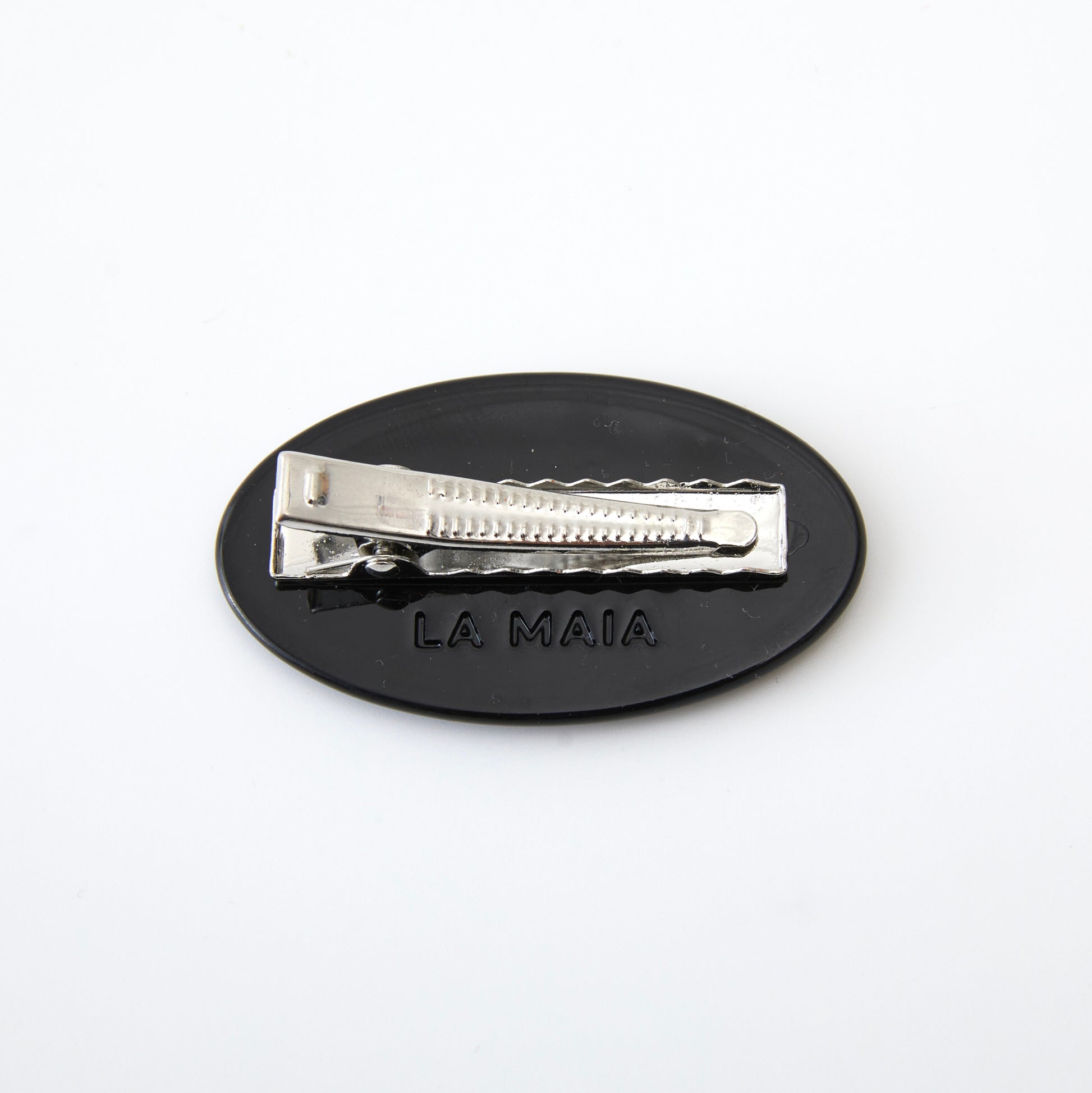 Oval Hair Clip Onyx
