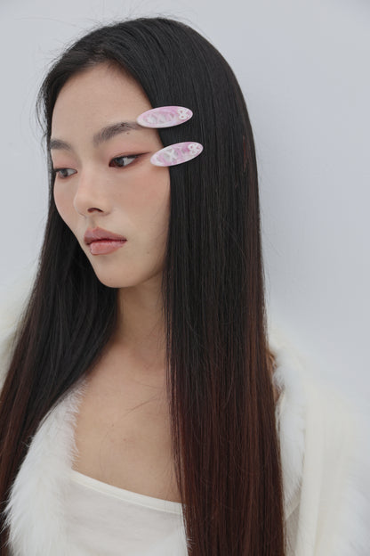 The Ballet Slippers Clips in Pink Angel (Set of 2)