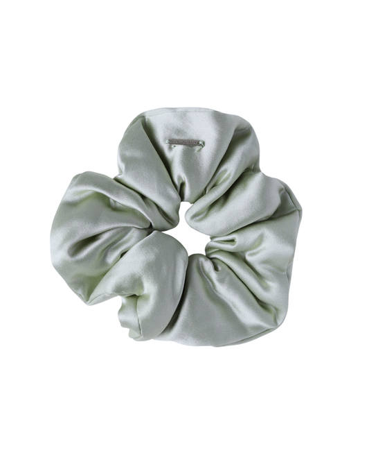 Matcha Silk Pillow Scrunchie