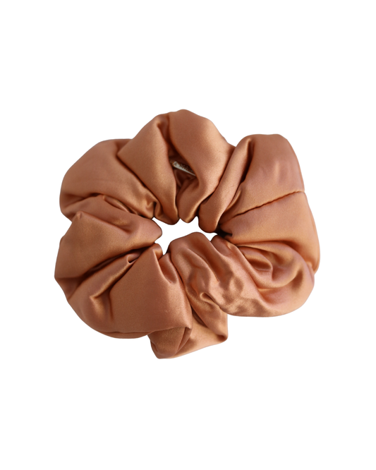 Blush Orange Silk Pillow Scrunchie