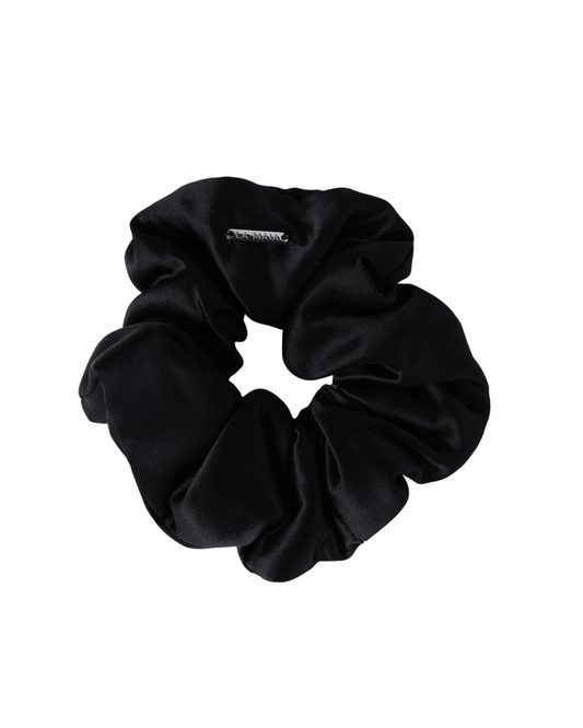 Black Silk Pillow Scrunchie